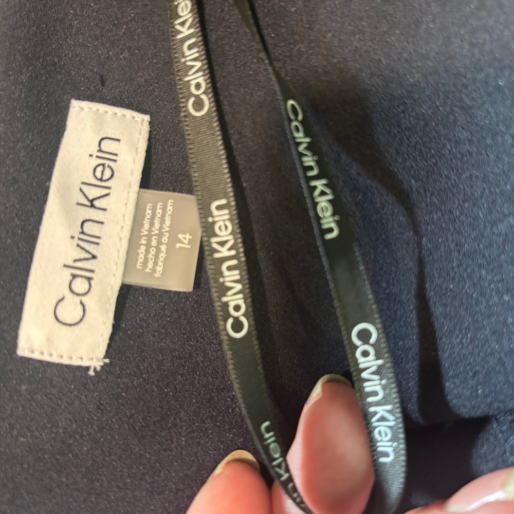 Calvin Klein Black Dress with Branded Ribbon Detail - Picture 3 of 16